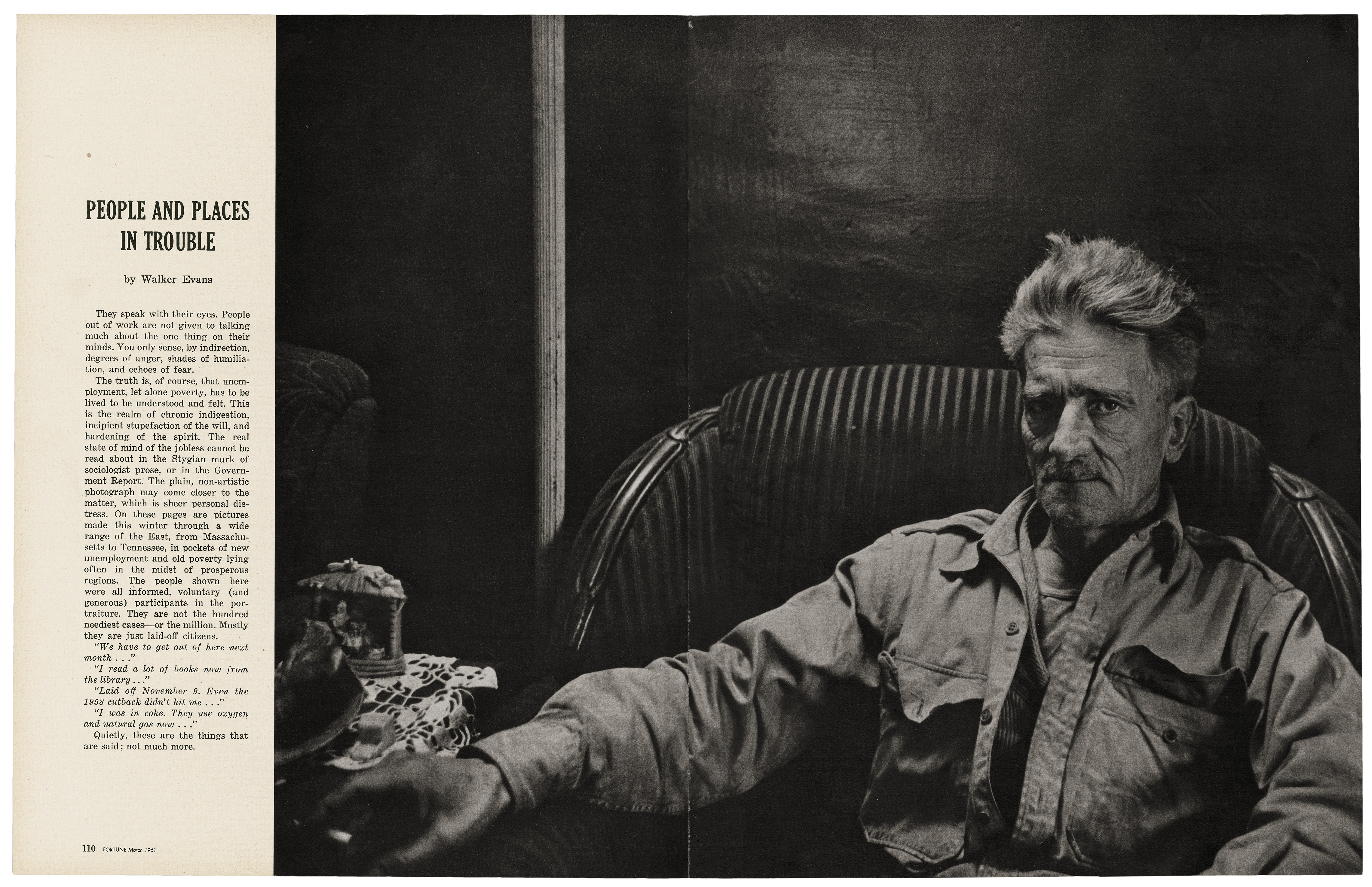 Walker Evans, «People and Places in Trouble», Fortune, mars 1961. Courtesy du Metropolitan Museum of Art, New York