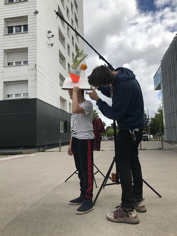Vue d'atelier, Fred Margueron, Fabrice Houdry et Philippe Ripoll, À table, La Grand Mare, Hauts-de-Rouen, septembre 20202