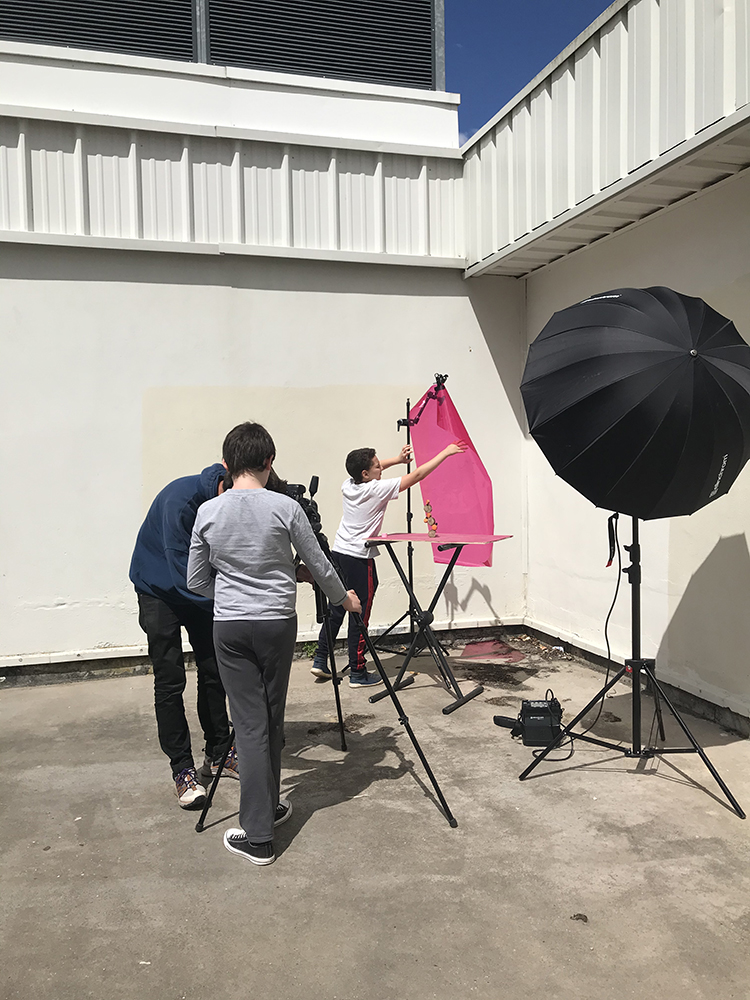 Vue d'atelier, Fred Margueron, Fabrice Houdry et Philippe Ripoll, À table, La Grand Mare, Hauts-de-Rouen, septembre 20203