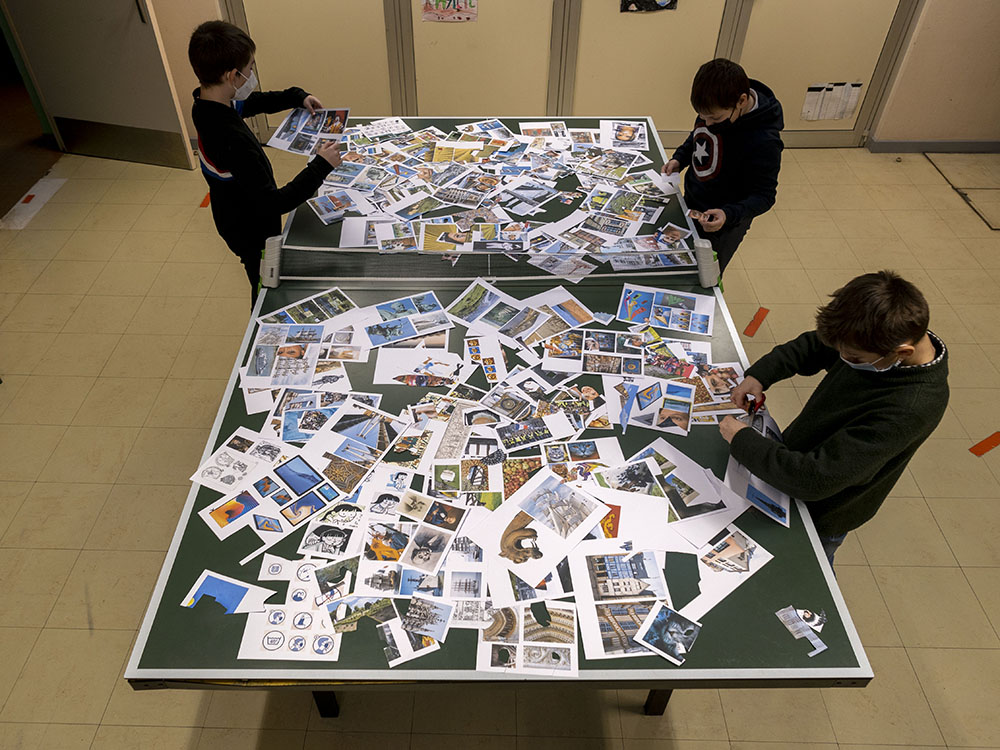 Damien Monteau, Vue d'atelier Troca à l’école Pépinières St-Julien (Rouen), Escola Básica da Glória (Aveiro – Portugal), 20221