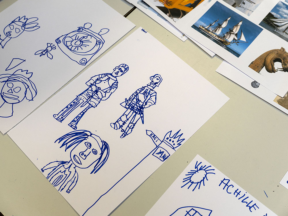 Damien Monteau, Vue d'atelier Troca à l’école Pépinières St-Julien (Rouen), Escola Básica da Glória (Aveiro – Portugal), 20226