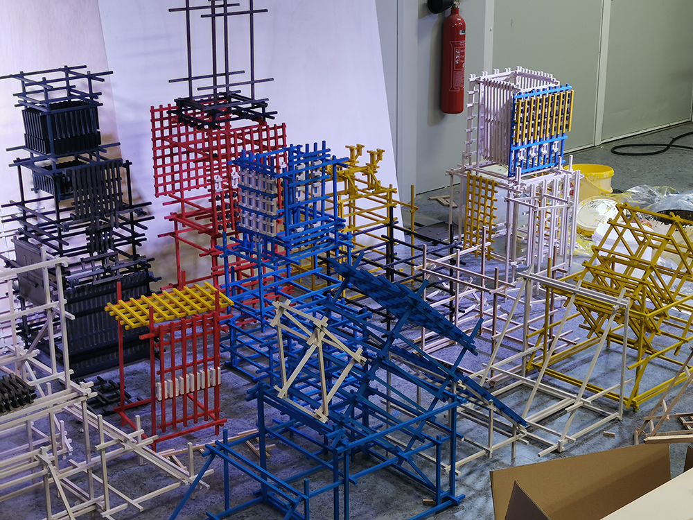 Vue d'atelier, Stéphane Mouflette, Pro Domo, Au lycée des métiers d’art Boismard (Brionne), avril 20215