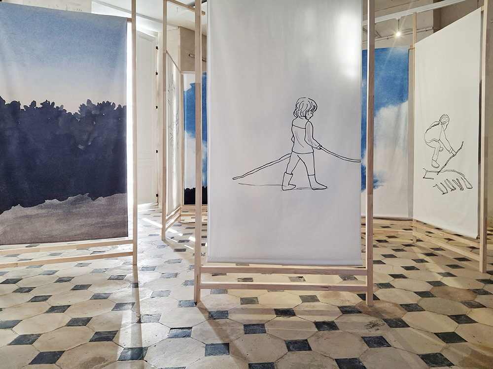 Vues d'exposition Les Sentinelles au Chateau de Flamanville 9 copie
