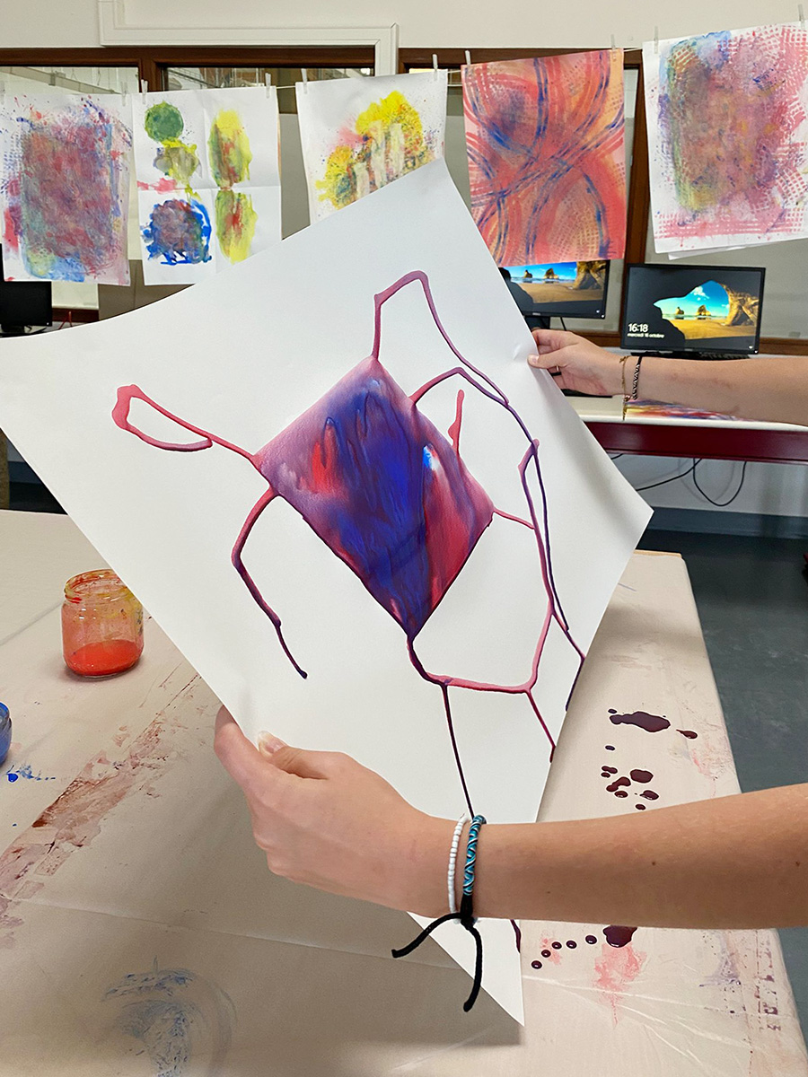 Vue d'atelier Fine fleur avec Agnes Frege au lycee Augustin Boismard, Brionne 3