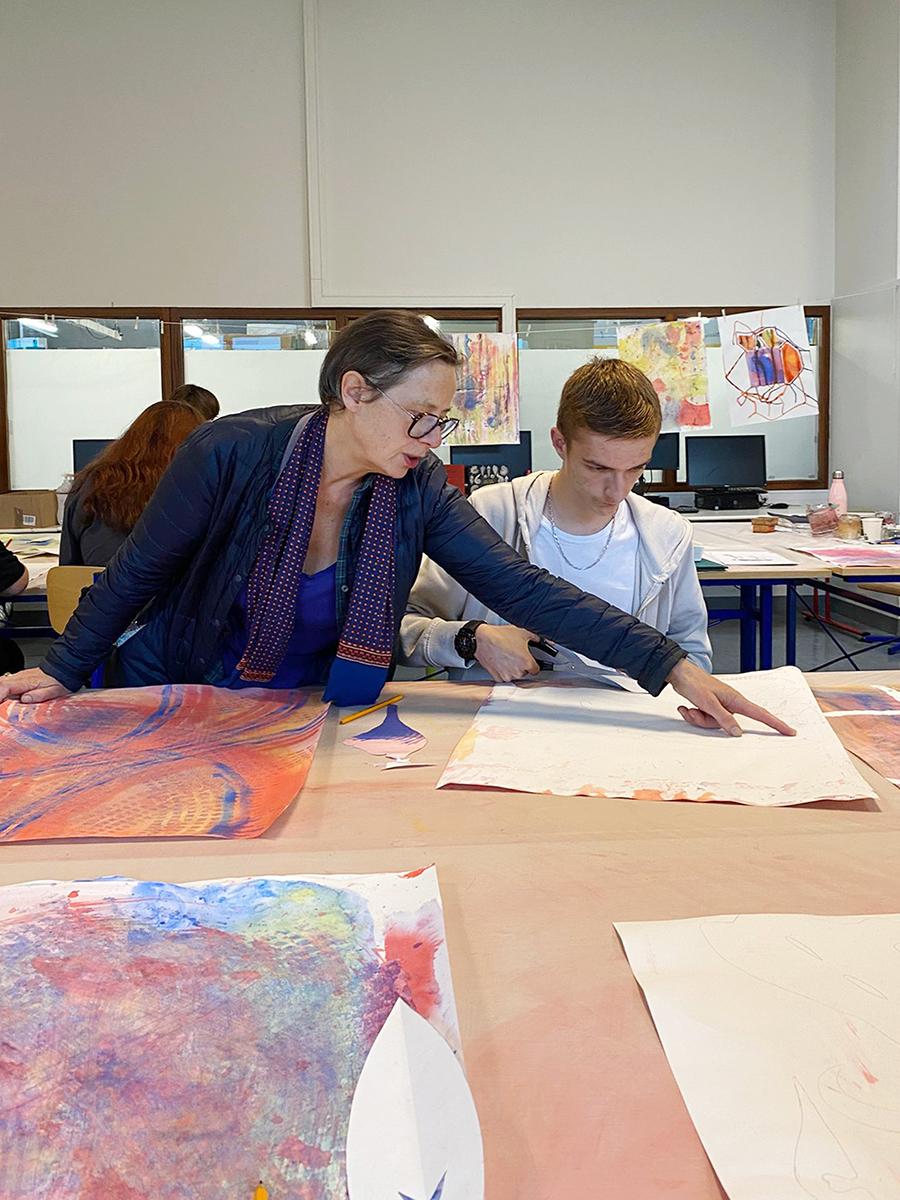 Vue d'atelier Fine fleur avec Agnes Frege au lycee Augustin Boismard, Brionne 5