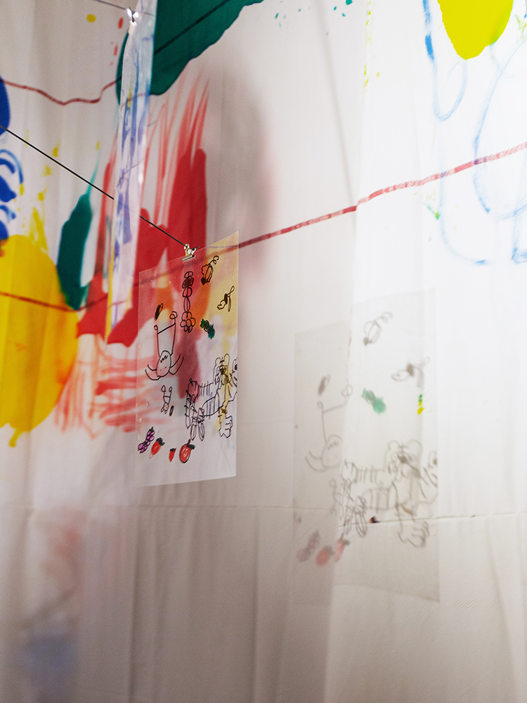 Vue d'exposition Theophile Trossat, Marion Dutoit, Dessiner les reves 3, Maison Papier, fevrier-avril 2026 1